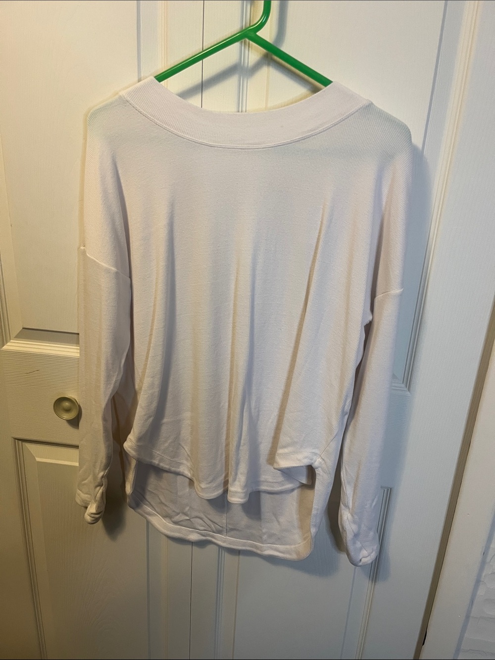 Athleta White Relaxed Long-Sleeve Pullover